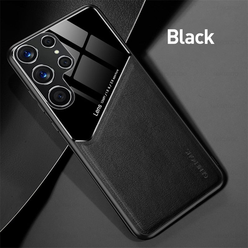 Magnetic Leather Cover For Samsung Galaxy TPU Soft Frame Shockproof