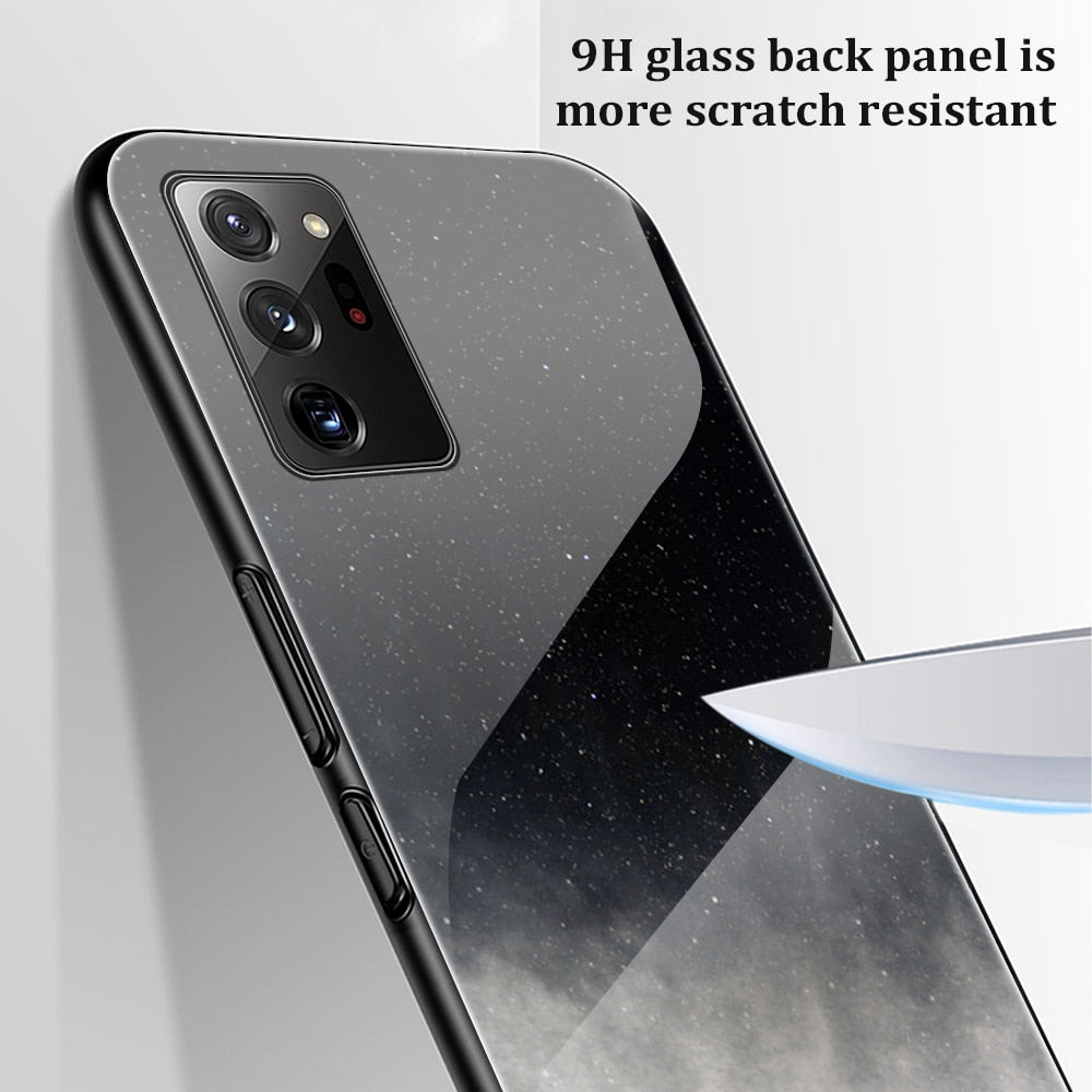 Luxury Case For Samsung Tempered Glass Cover