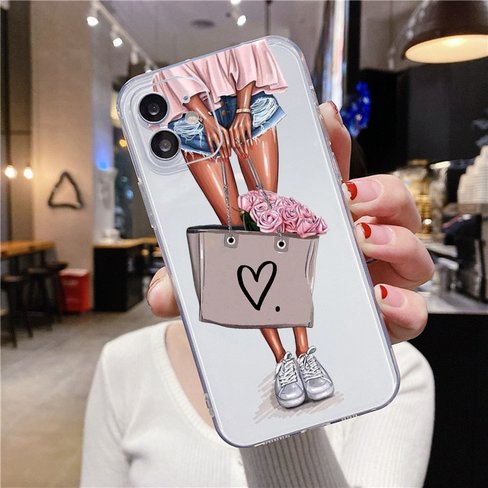 Fashion Beautiful Girl Pattern Case For iPhone