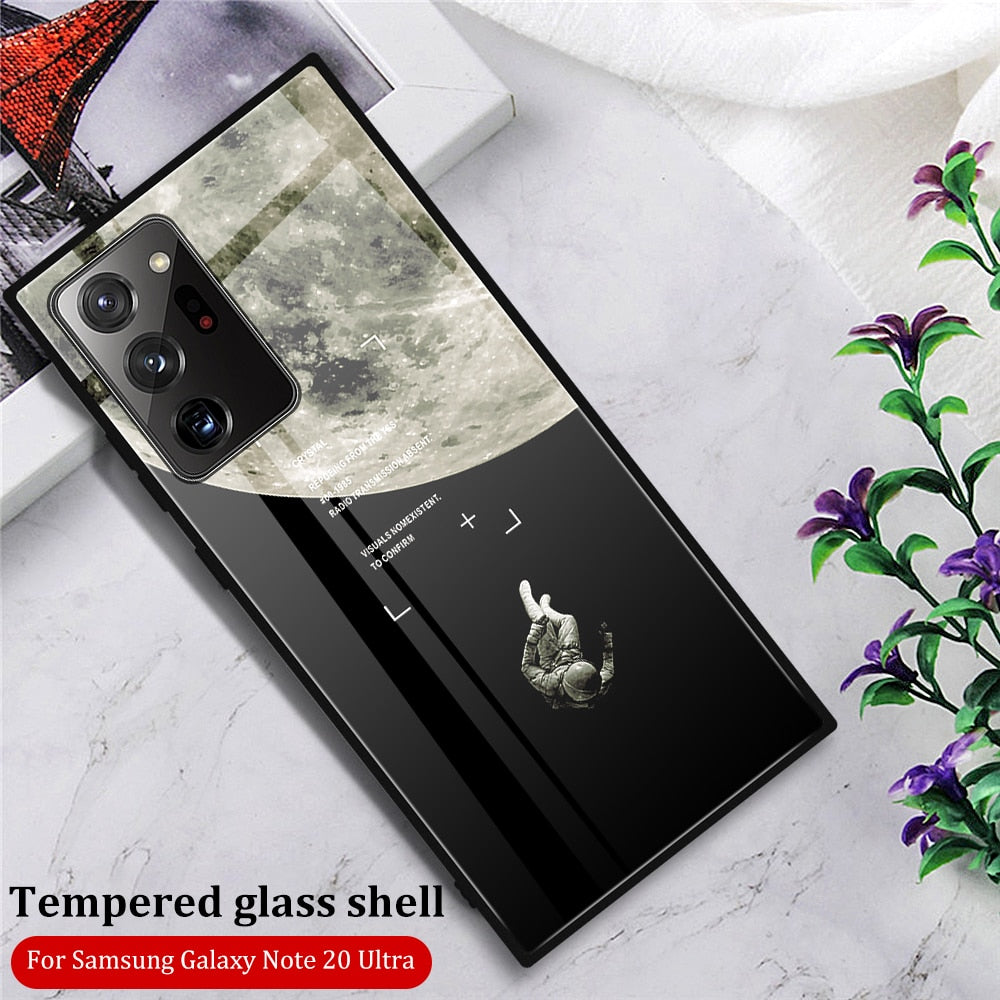 Luxury Case For Samsung Tempered Glass Cover