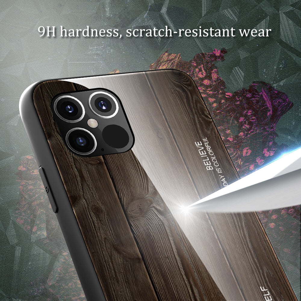 Wood Grain Phone Case For iPhone