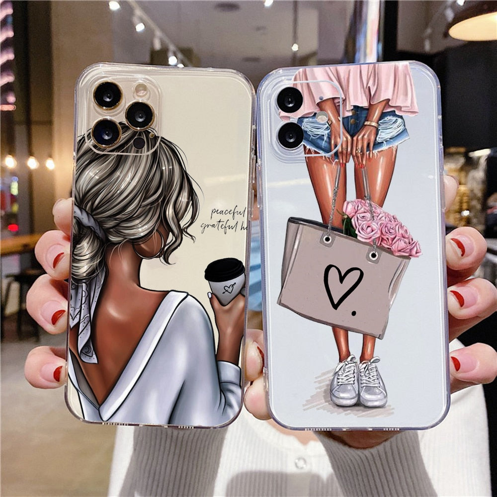 Fashion Beautiful Girl Pattern Case For iPhone