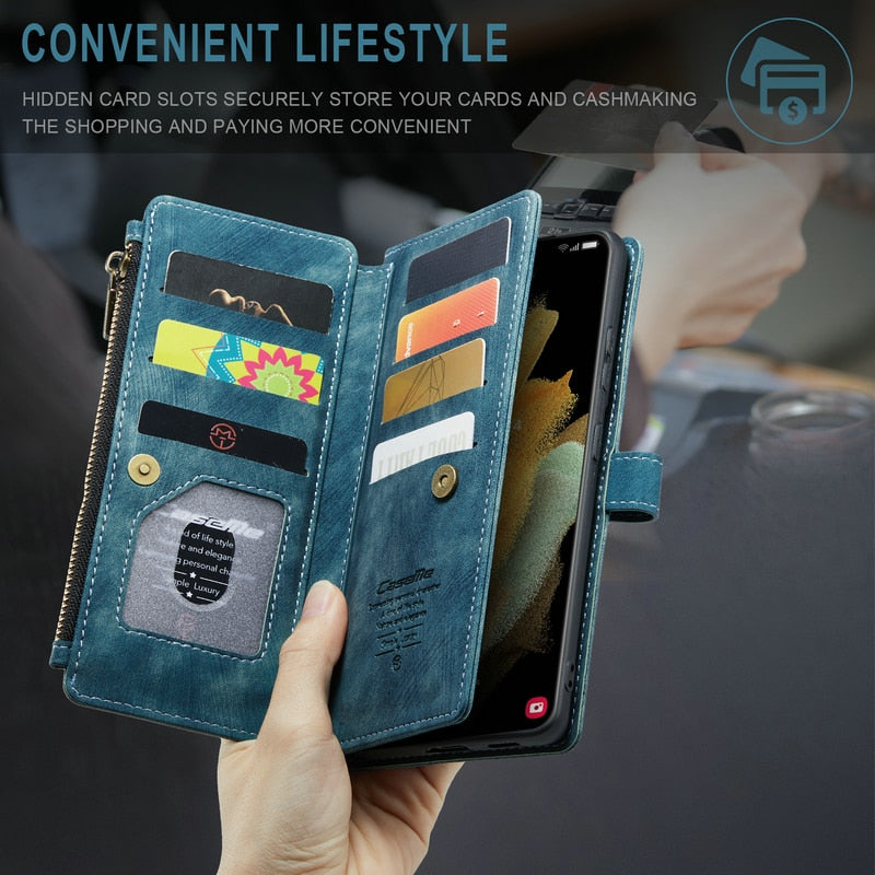 Case For Samsung - Zipper Wallet Case