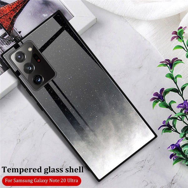 Luxury Case For Samsung Tempered Glass Cover