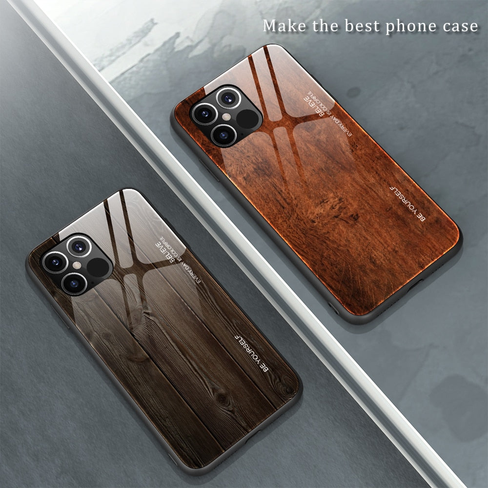 Wood Grain Phone Case For iPhone