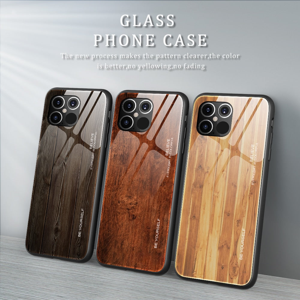 Wood Grain Phone Case For iPhone