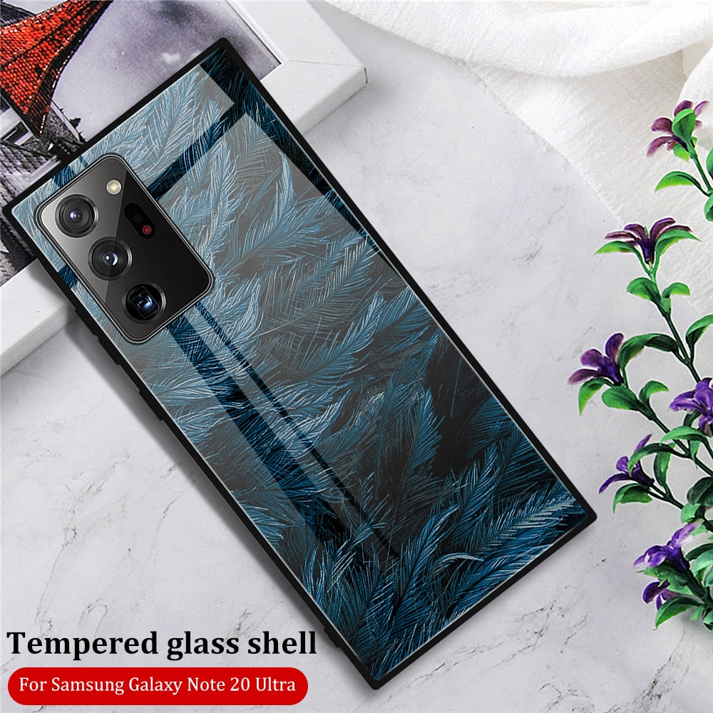 Luxury Case For Samsung Tempered Glass Cover