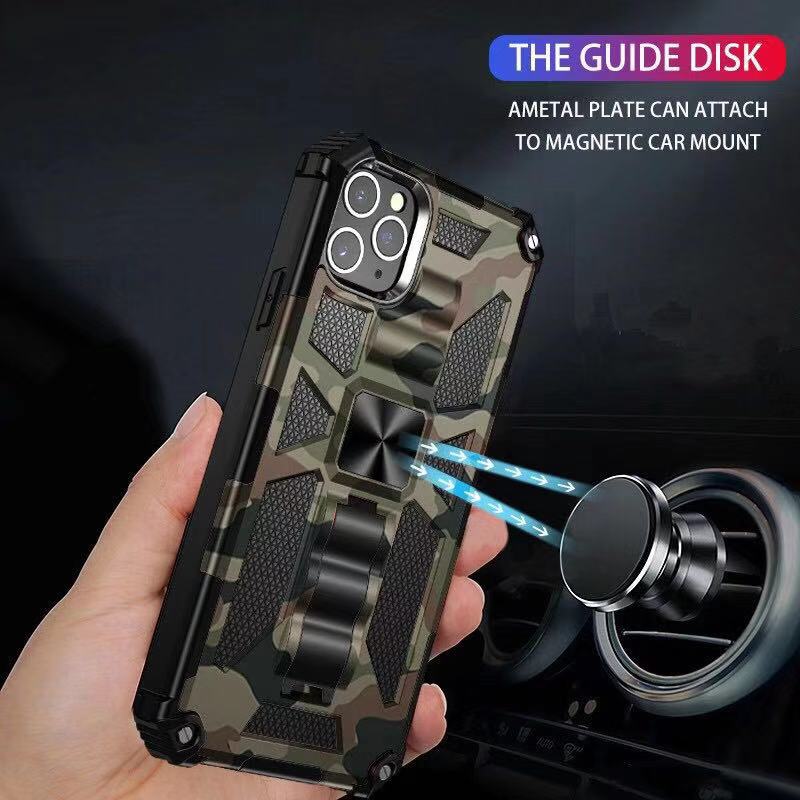 Camouflage Rugged Armor Shockproof Phone Case For iPhone