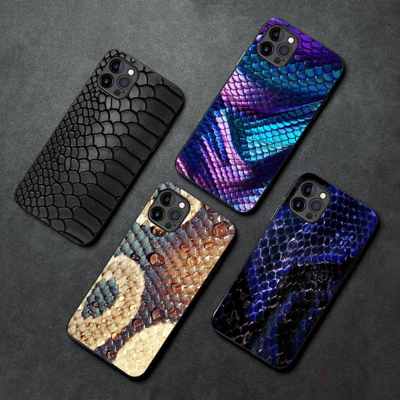 Snake Skin Print Animal Phone Case for iPhone