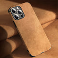 Luxury Lambskin PU Leather Case For iPhone