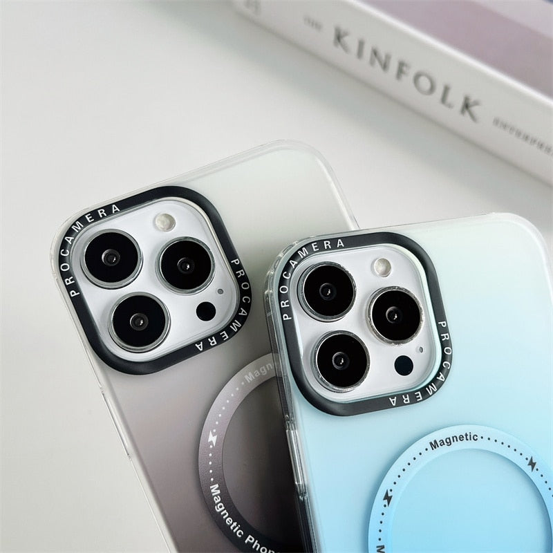 Translucent Gradient For MagSafe Magnetic Matte Case For iPhone