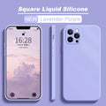 Square Liquid Silicone Phone Case For iPhone