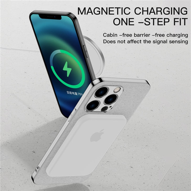 Magnetic PU Leather Phone Case For iPhone