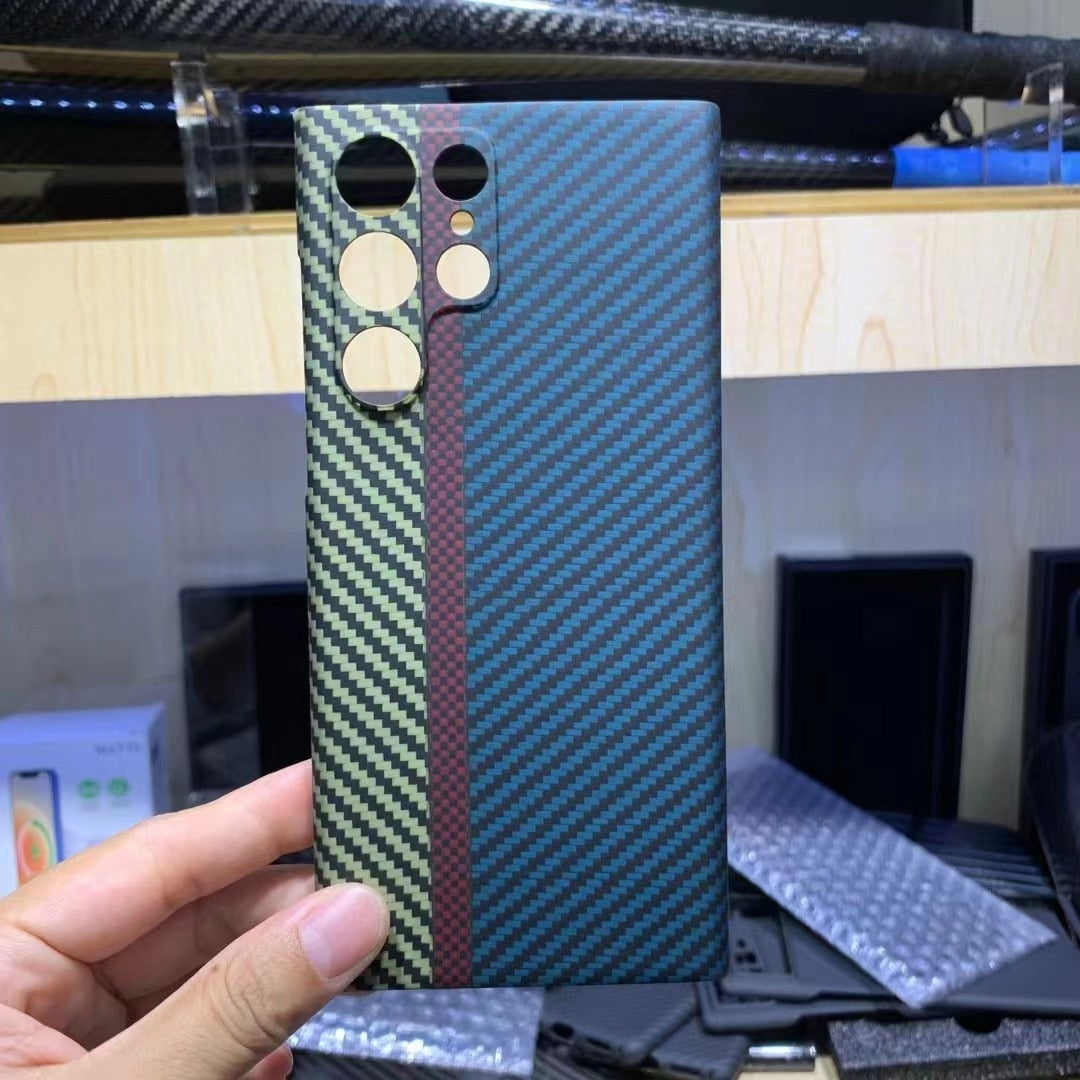 Carbon fibre phone case For Samsung Galaxy