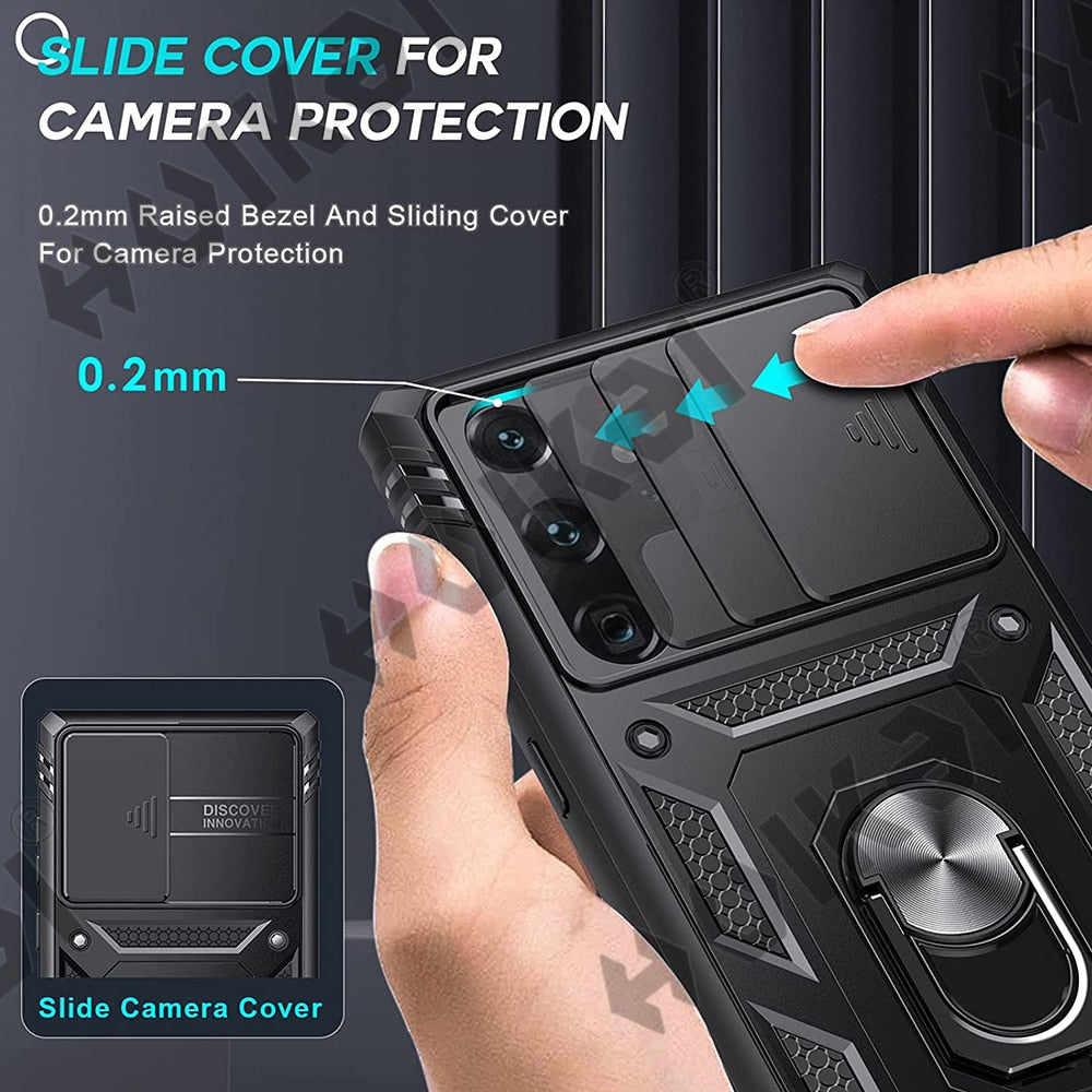 Case For Samsung Heavy Duty with Camera 360 Degree Kickstand Cover