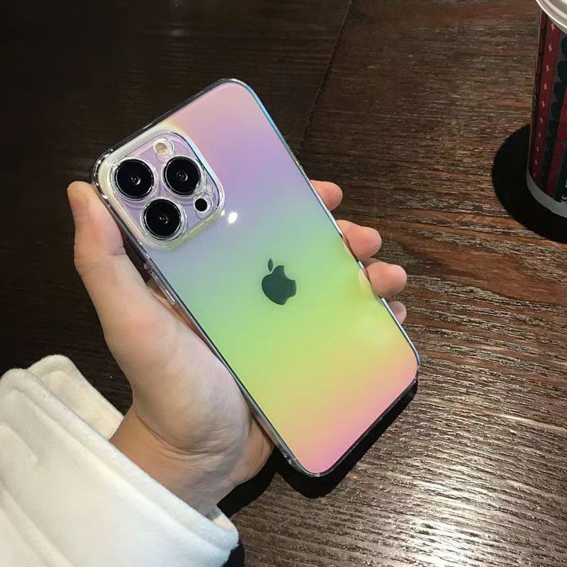 Luxury Rainbow Laser Aurora Phone Case for iPhone