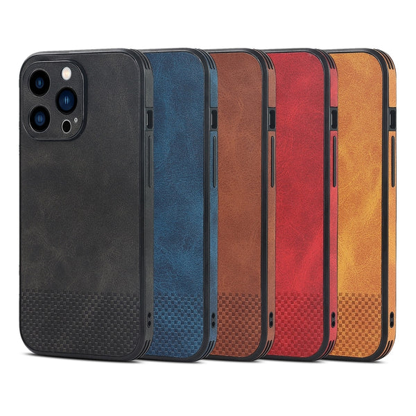 Business Luxury Calfskin Phone Case For iPhone