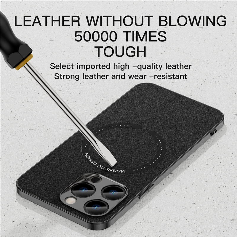 Magnetic PU Leather Phone Case For iPhone