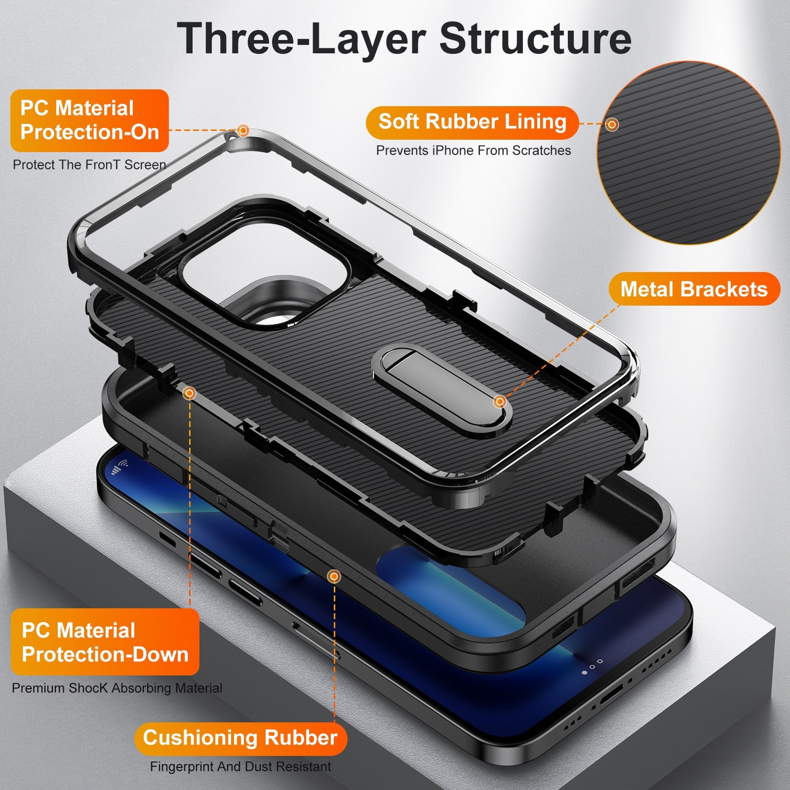 Heavy Armor Shockproof Defend Case For iPhone