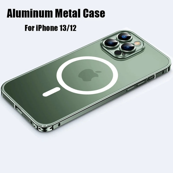 Luxury MagSafe Aluminum Alloy Metal Frame Cases For iPhone