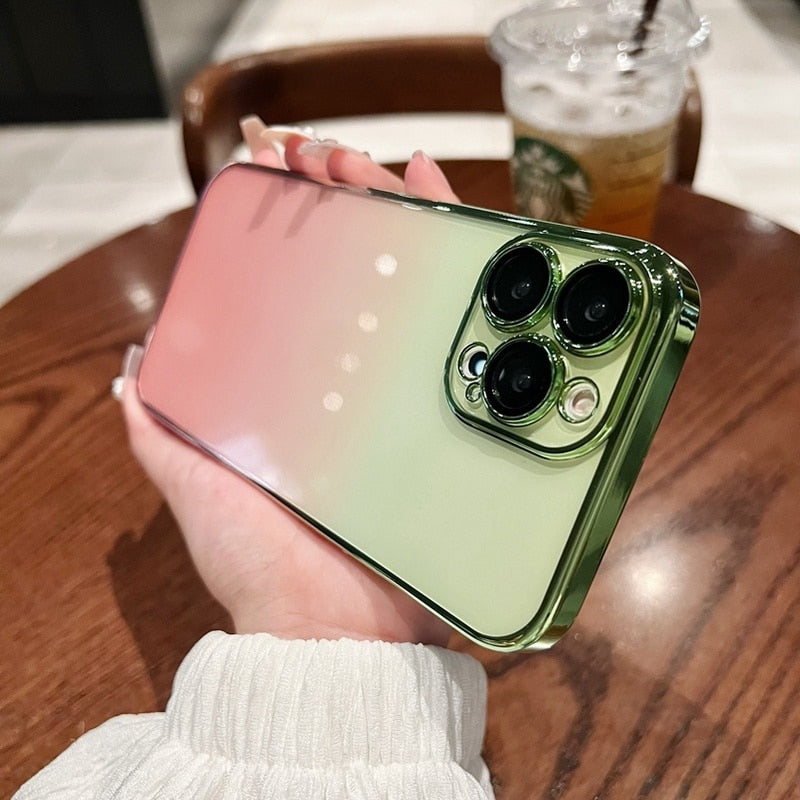 Luxury Gradient PC Plating Case for iPhone