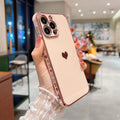 Luxury Case For iPhone Soft Electroplate Love Heart Shockproof Bumper Phone Case