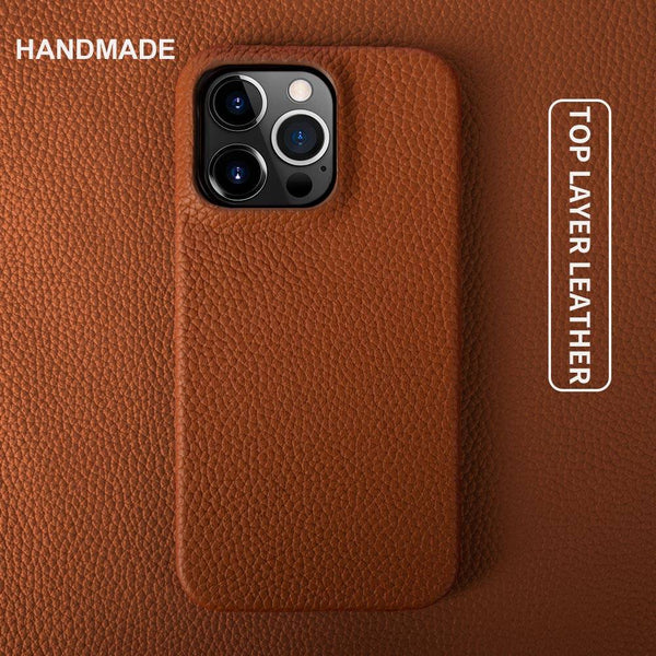 Luxury Genuine Leather Cover Business Phone Cases Back Cover For iPhone