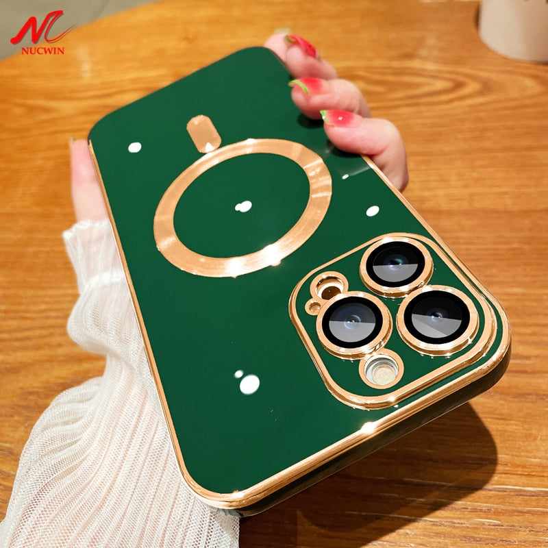 Luxury Pure Plating MagSafe Case for iPhone