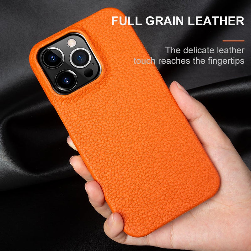Luxury Genuine Leather Cover Business Phone Cases Back Cover For iPhone
