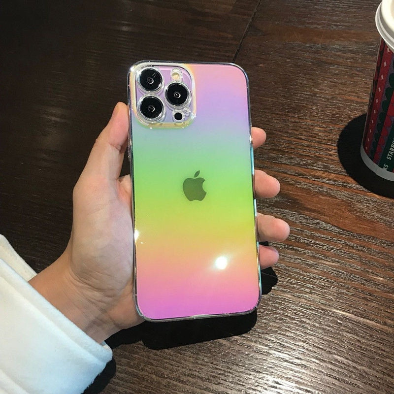 Luxury Rainbow Laser Aurora Phone Case for iPhone