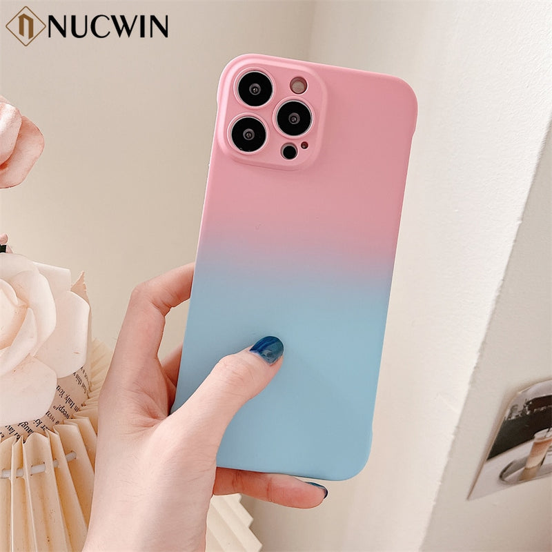 Gradient Ultra Thin Soft Silicone Case For iPhone