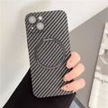Carbon Fibre For MagSafe Wireless Charging Matte Case For iPhone
