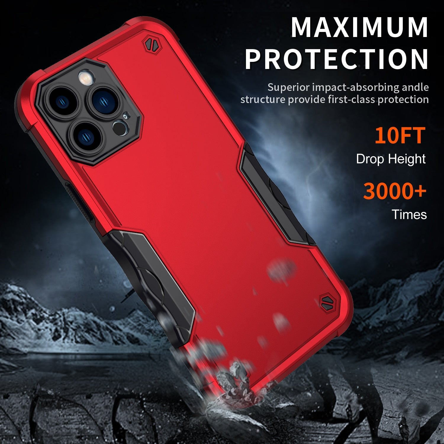 Rugged Armor Shockproof Case For iPhone