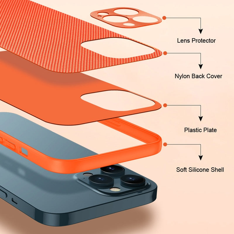 Luxury Nylon Cloth Fabric Case For iPhone