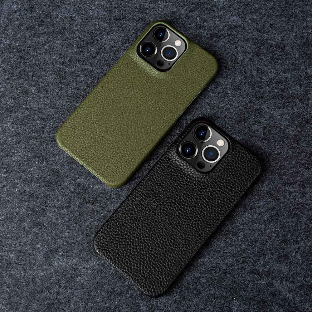 Luxury Genuine Leather Cover Business Phone Cases Back Cover For iPhone