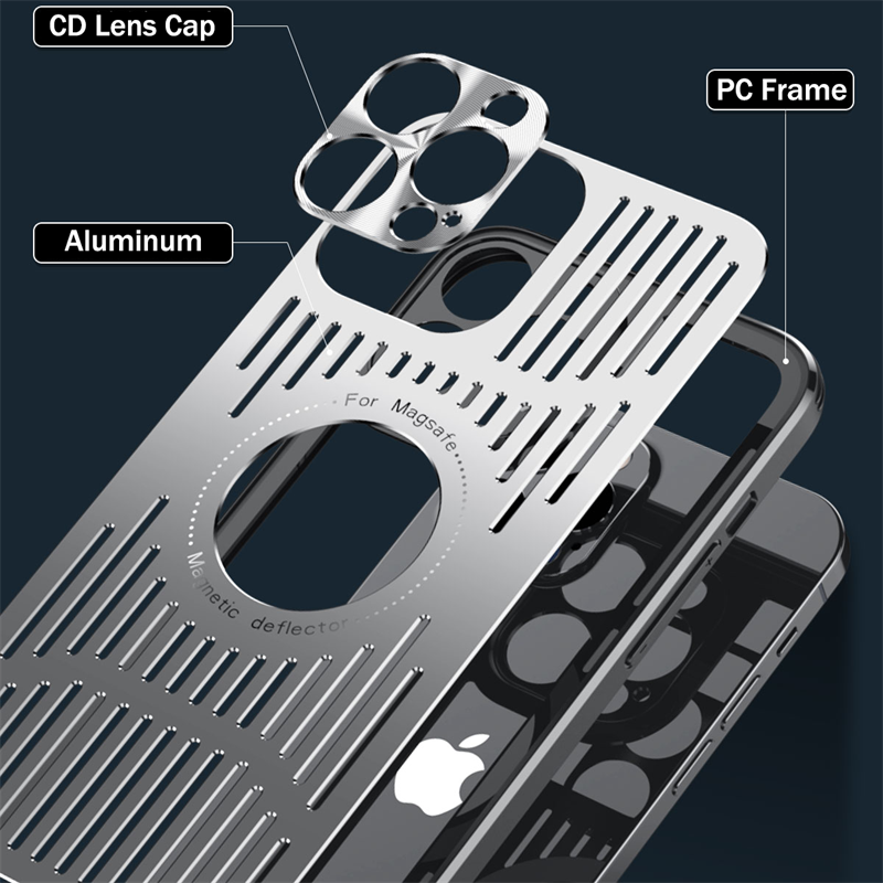 Heat Dissipation Case For iPhone Ice Armor Shockproof Aluminum Alloy Cover