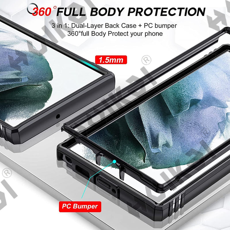 Case For Samsung Heavy Duty with Camera 360 Degree Kickstand Cover