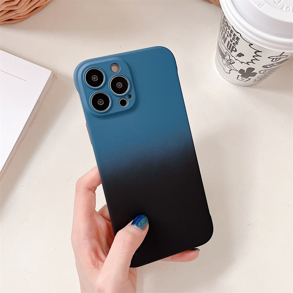 Gradient Ultra Thin Soft Silicone Case For iPhone