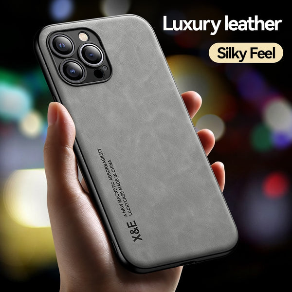 Magnetic Luxury PU Leather Phone Case For iPhone