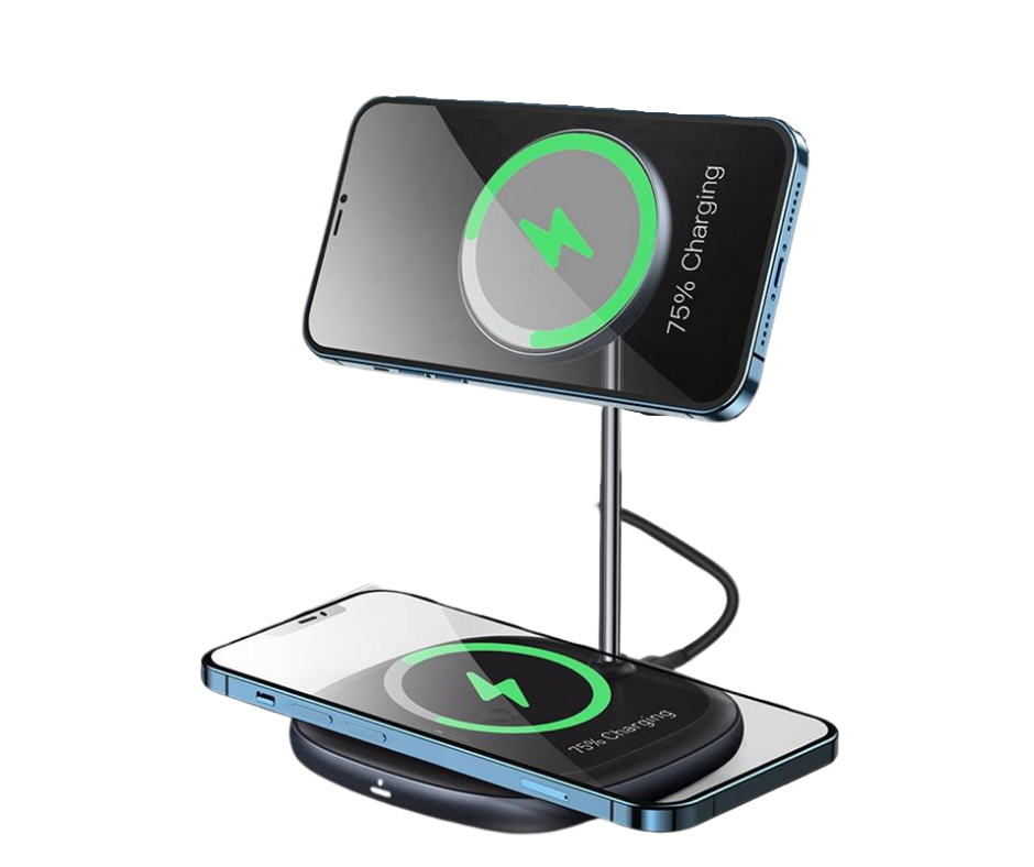 Magnetic Wireless Charger Phone Stand - Carbon Cases