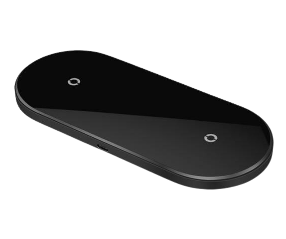 2 in 1 20W Dual Seat Qi Wireless Charger - Carbon Cases