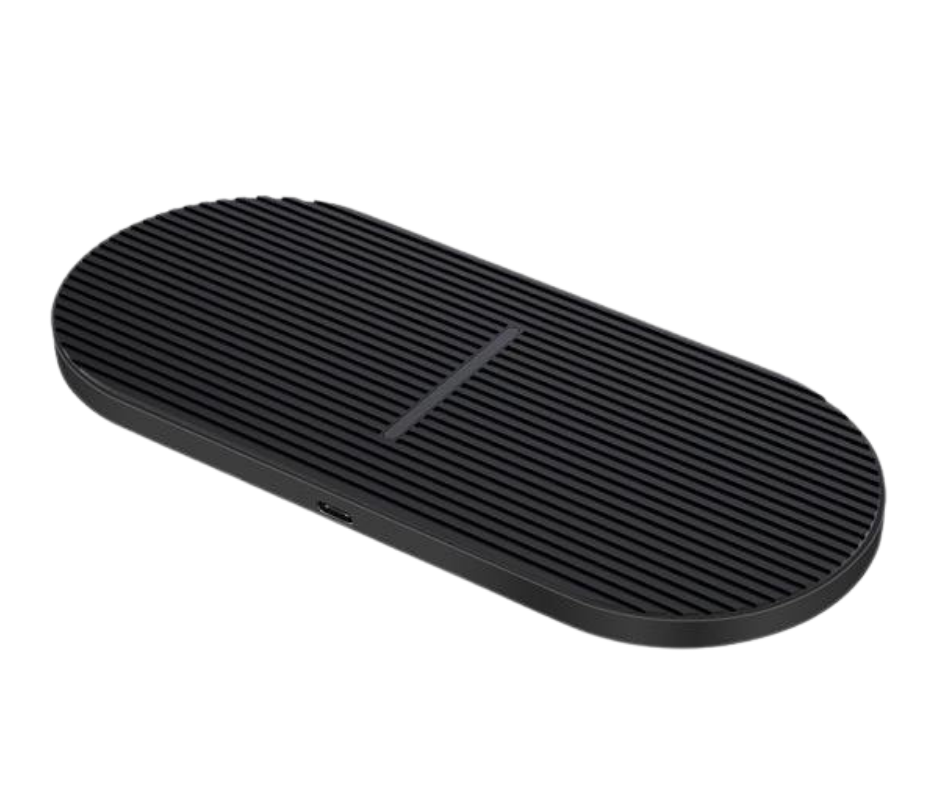 2 in 1 20W Dual Seat Qi Wireless Charger - Carbon Cases