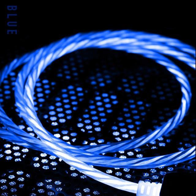 LED Luminous Micro USB Type C Charging Cable - Carbon Cases