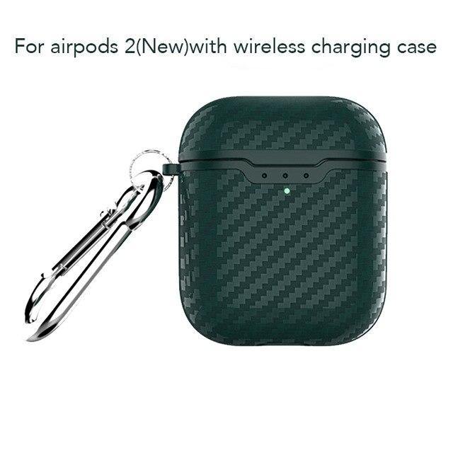 Wireless Charging Case Headphones Case Box Cover Carbon Fibre Texture Design Case For AirPods - Carbon Cases