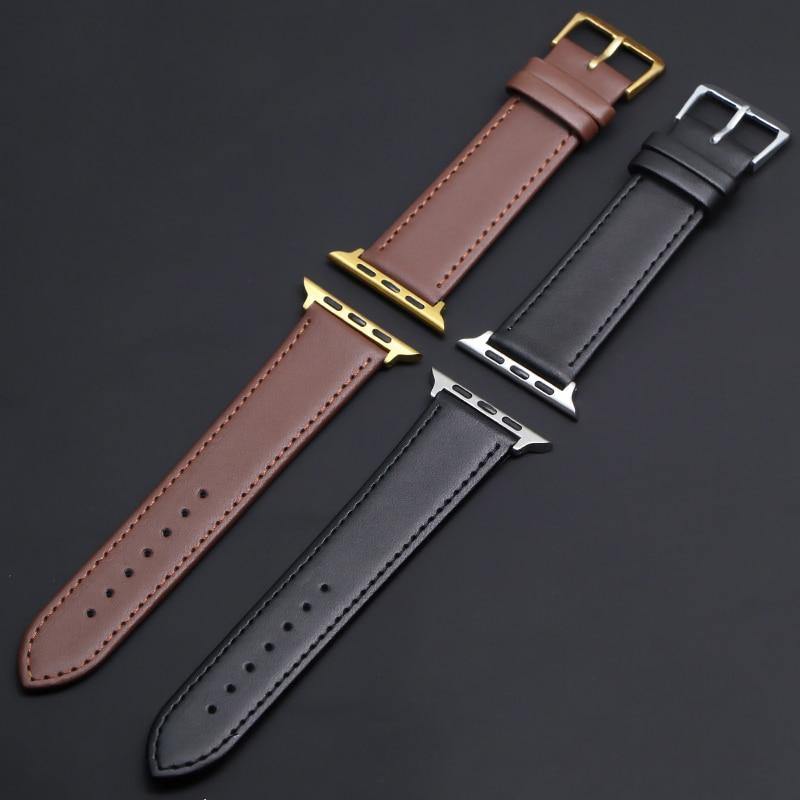 Leather Loop Link Series For Apple Watch - Carbon Cases