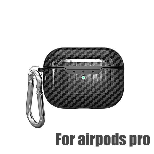 Carbon Fibre Texture Design TPU Soft Shell Case For AirPods - Carbon Cases