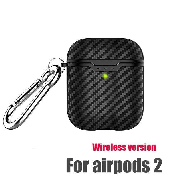 Carbon Fibre Texture Design TPU Soft Shell Case For AirPods - Carbon Cases