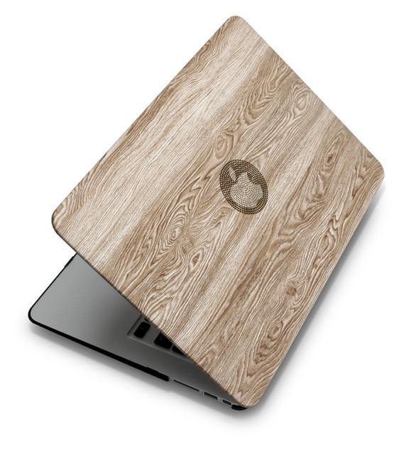 Classical Wood Grain PU Leather Top For MacBook - Touch Bar + Keyboard Cover - Carbon Cases