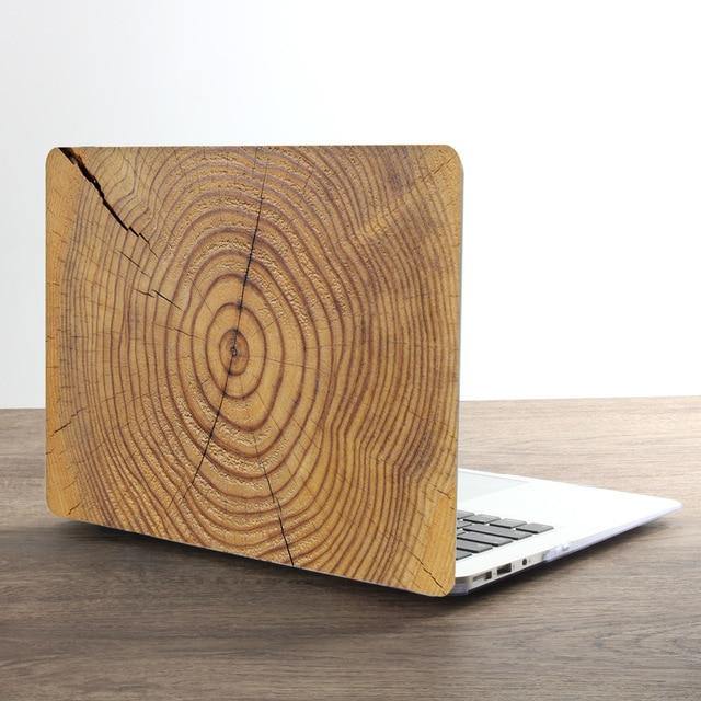 Classical Wood Grain PU Leather Top For MacBook - Touch Bar + Keyboard Cover - Carbon Cases