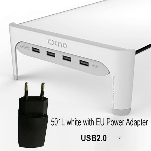 Desktop Monitor Notebook Laptop Stand with 4ports USB Hub Data Transmission and Fast Charger - Carbon Cases